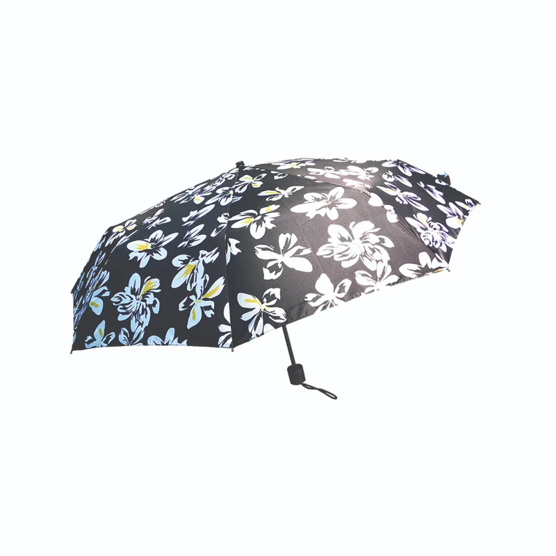 Fashion Floral Hibiscus print folding Umbrella 1
