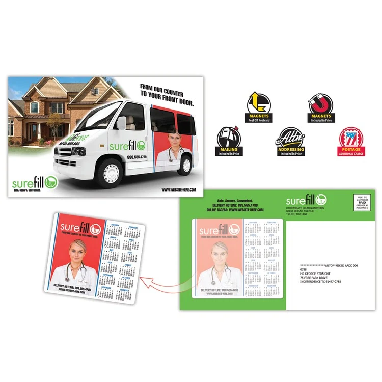 Delivery Magna-Peel Postcard (8.5x5.25) with 3.5x4 Magnet 1