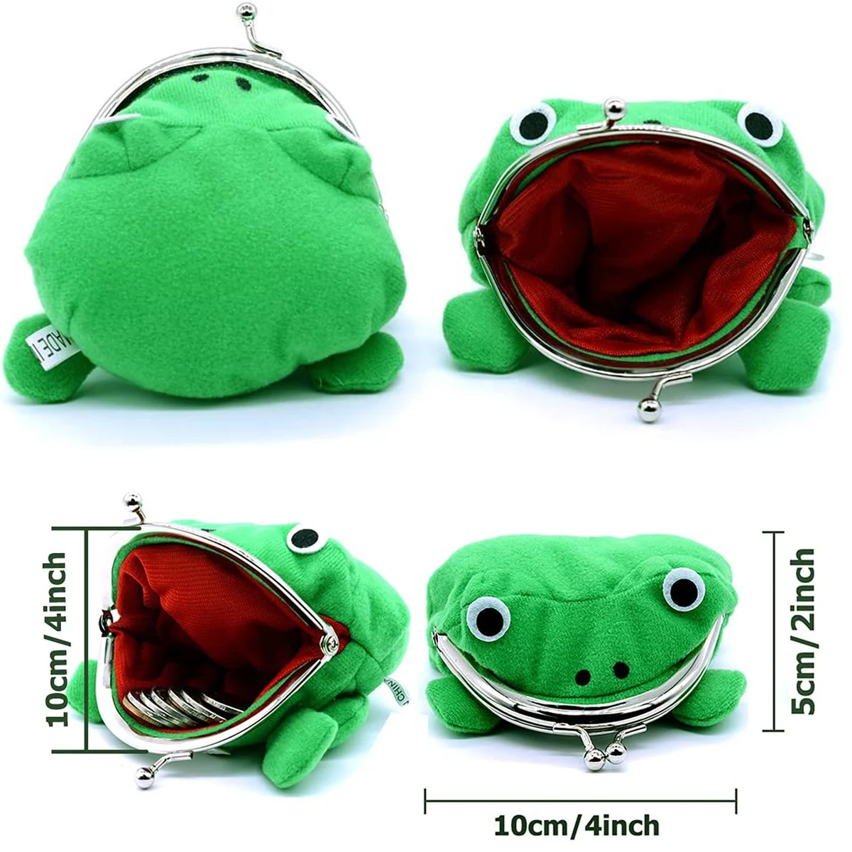 Custom Frog Plush Coin Purses with Your Own Design 1