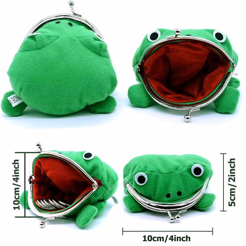 Custom Frog Plush Coin Purses with Your Own Design