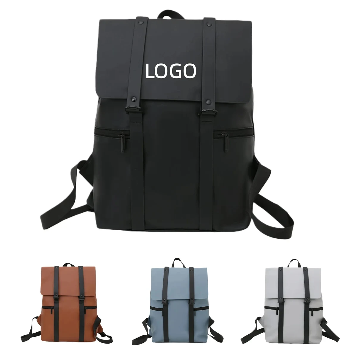 15" PU Leather Roadster Laptop Business Backpack Recycled 1