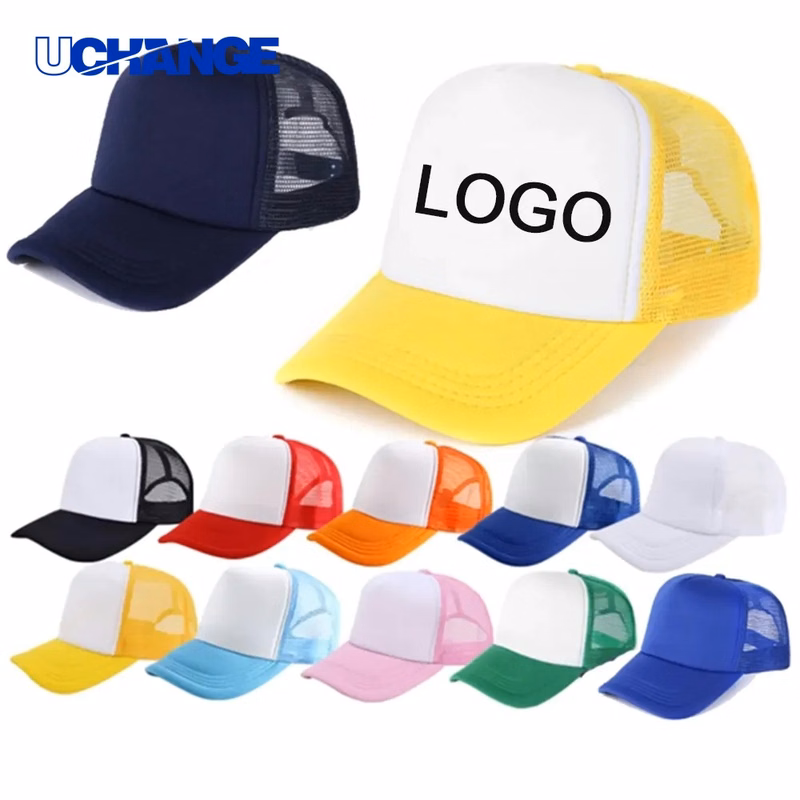 Mesh Foam Baseball Cap Polyester Trucker Hat for Promotions and Casual Wear
