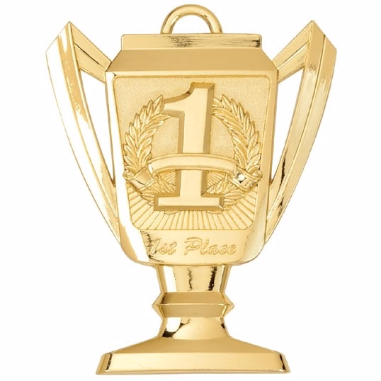 1st Place Trophy Medal, 2 3/4" Tall
