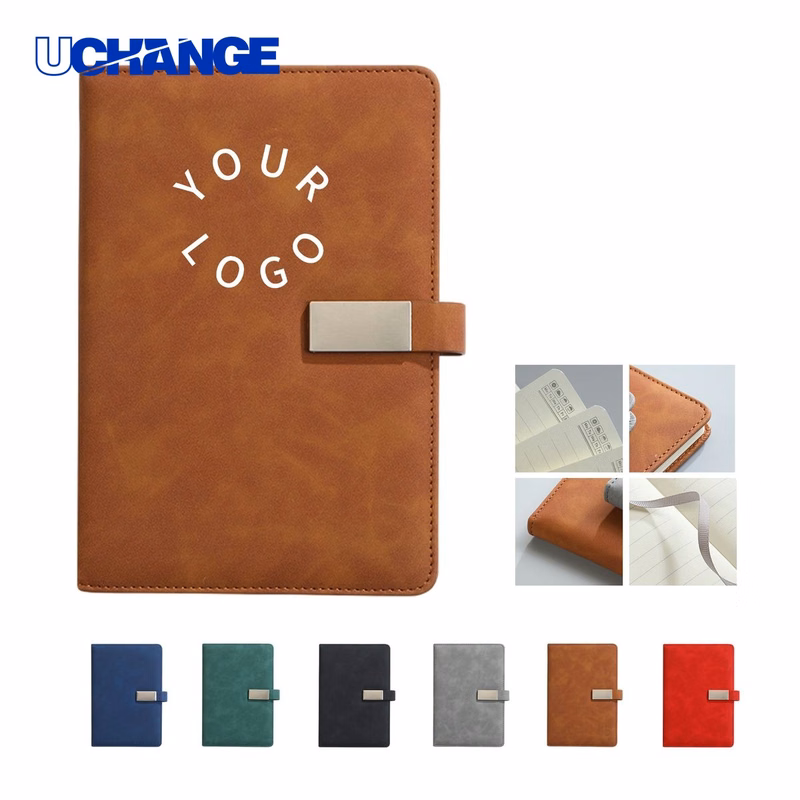 A5 Leather Note Journal Set with Writing Pen 6" x 8.3" 200 Page