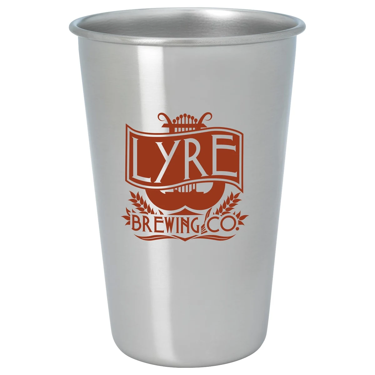 Stainless Pint Glass - 16 oz. 1
