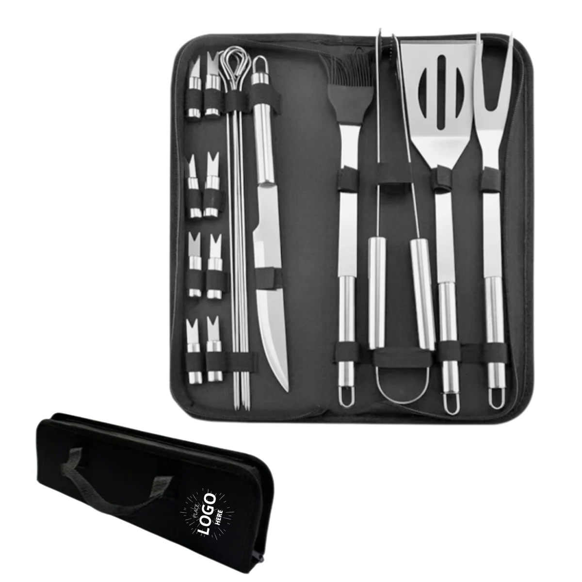 18pcs Stainless Steel BBQ Grill Tool Set 1