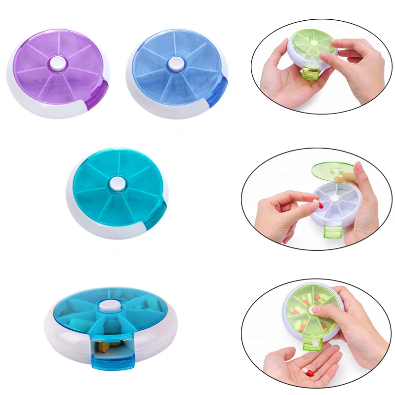 Weekly Round Twist Pill Box 1