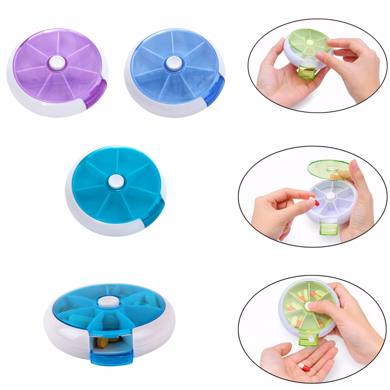 Weekly Round Twist Pill Box