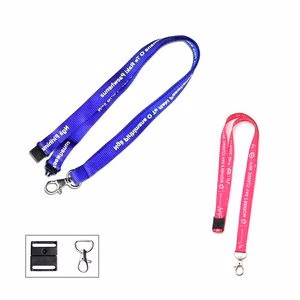 Silk Screen Printed Polyester Lanyard 36 Inch Length
