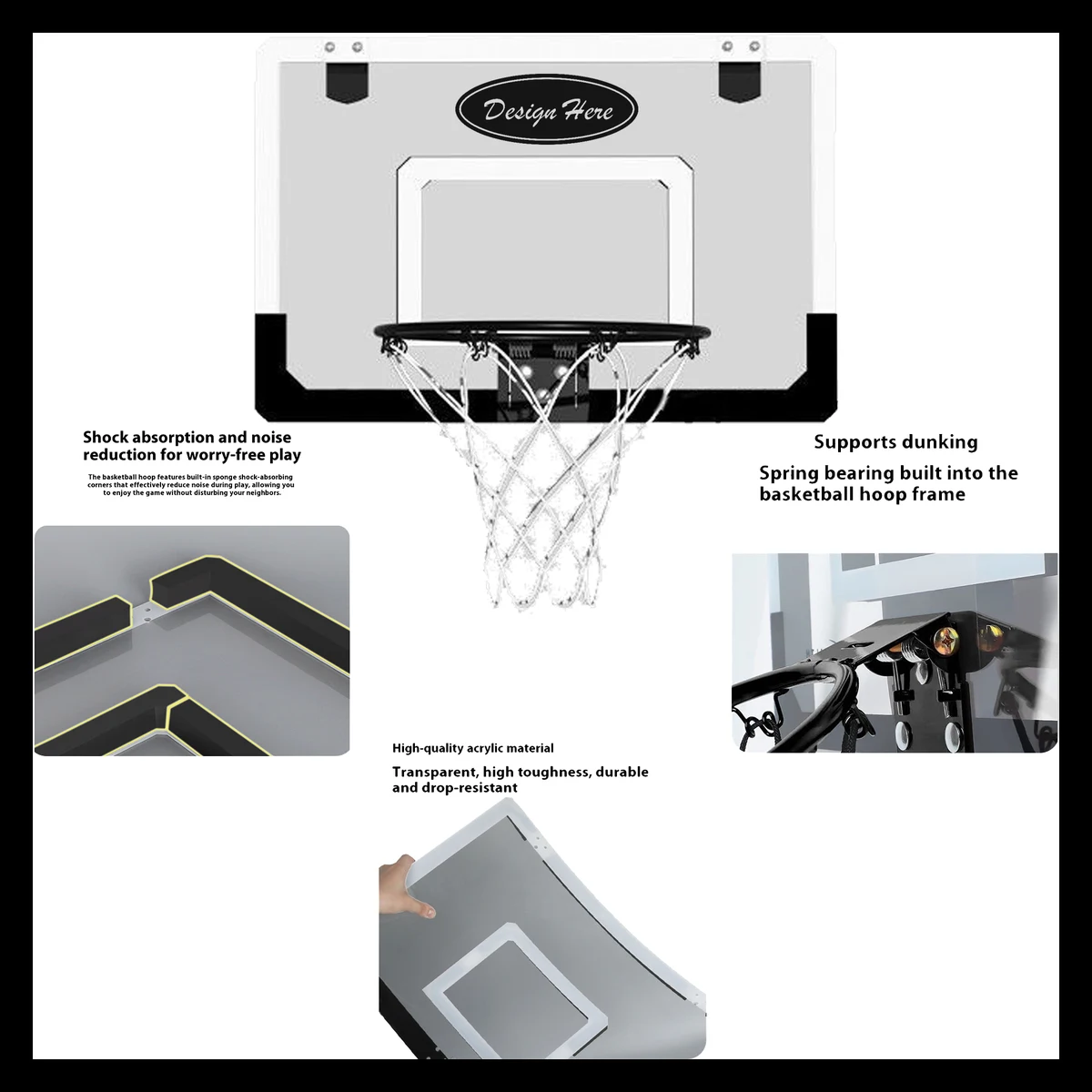 MOQ 10pcs Quiet-Play Home Basketball Set 1