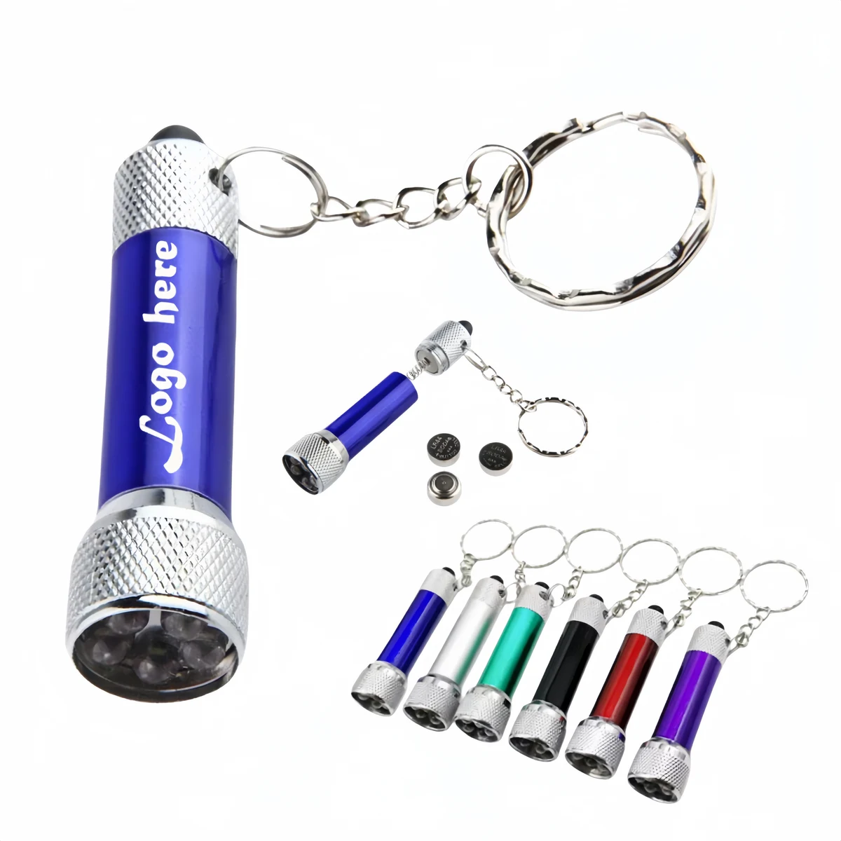 Aluminum 3 LED Flashlight with Keychain 1