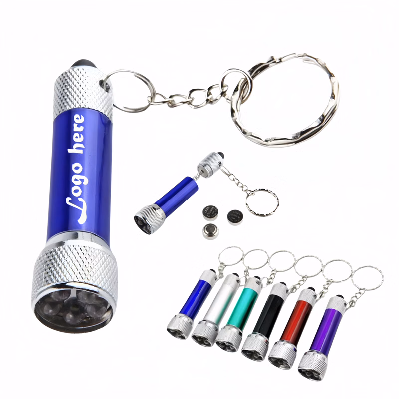 Aluminum 3 LED Flashlight with Keychain