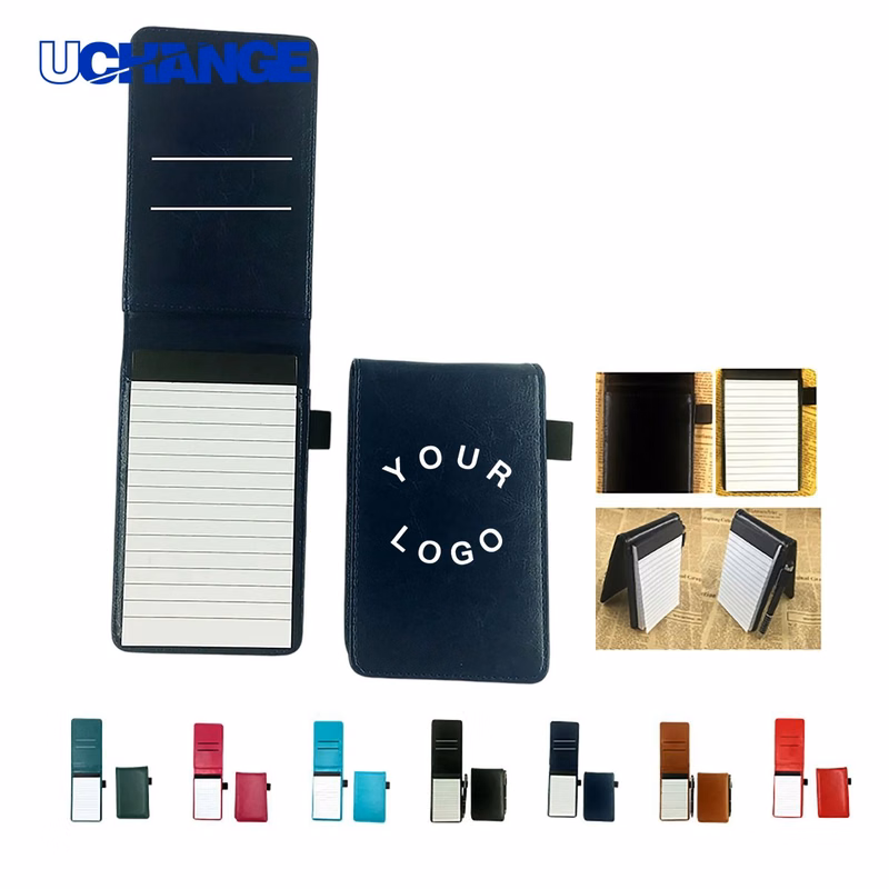 PU Leather Memo Pad Notebook with Holder