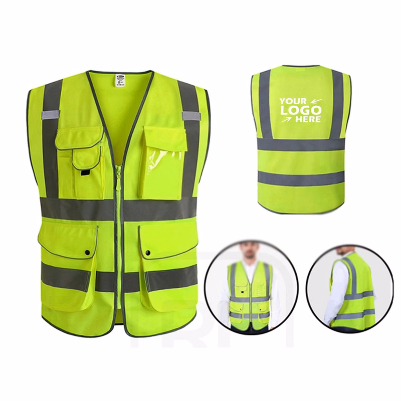 High-Visibility 9-Pocket Reflective Safety Vest