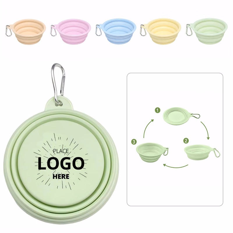 Clip-on Collapsible Silicone Pet Water Bowl