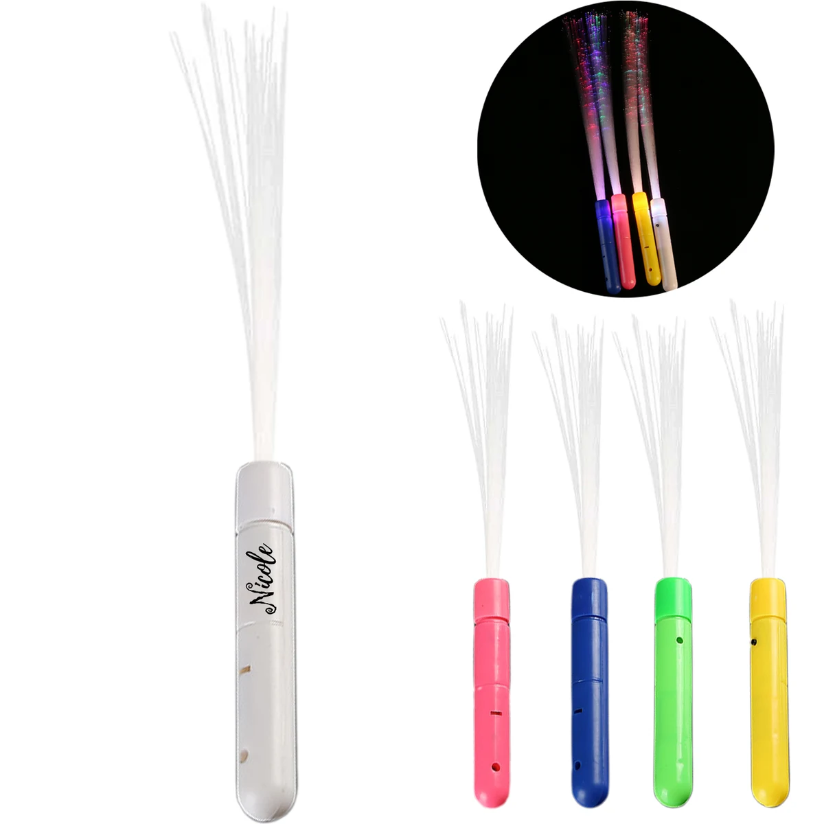 Plastic Glow Fiber Wands Cheering Sticks Party Light 1