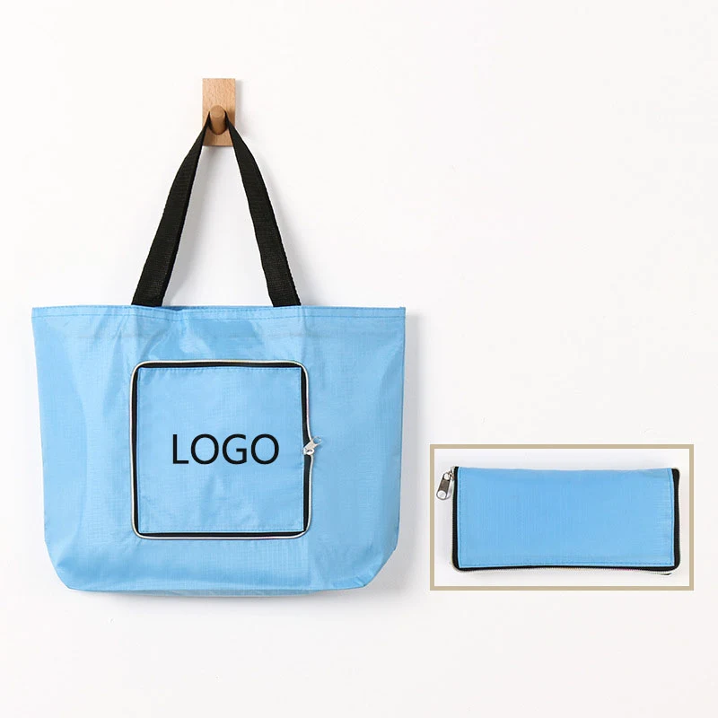 Portable Folding Five-Part Oxford Cloth Reusable Grocery Bags / Handles, custom tote bag with logo imprint 1