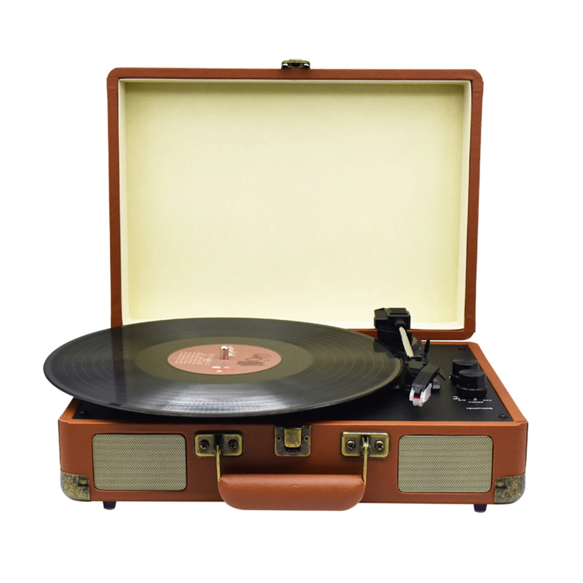 Portable Bluetooth Suitcase Speaker Record Player 1
