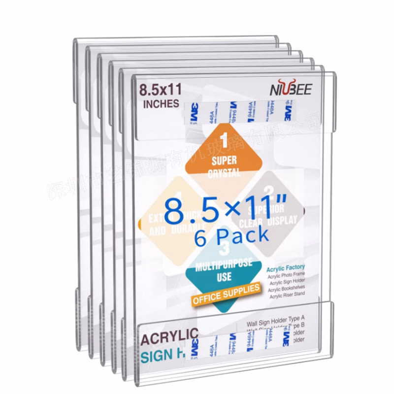 Transparent Clear Acrylic Sign Holder