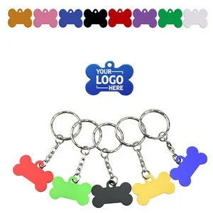 Customizable Bone Aluminum Key Chain Dog Tag Name Plate 1