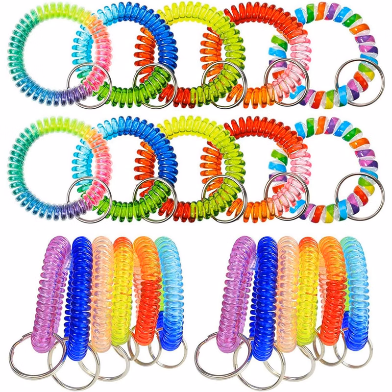 Colorful Wrist Coil Keychain