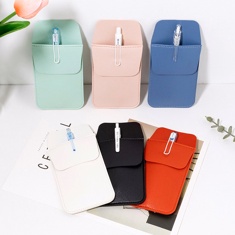 PU Leather Pocket Protector for Men Shirt Lab Coats