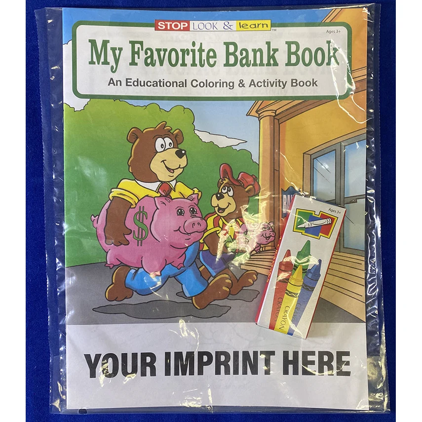 COLORING SET - My Favorite Bank Coloring Book Fun Pack 1