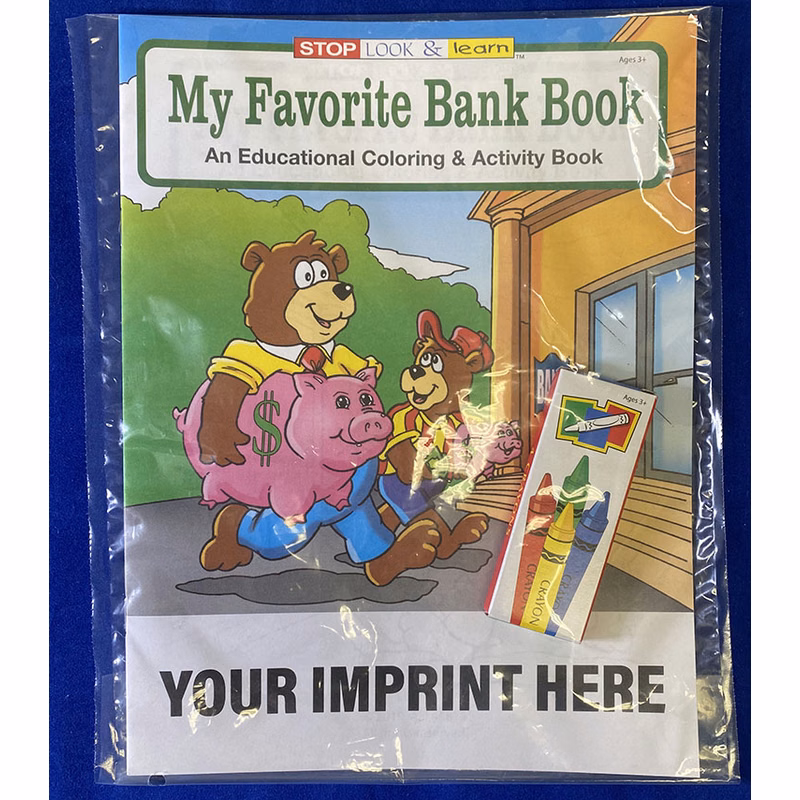 COLORING SET - My Favorite Bank Coloring Book Fun Pack