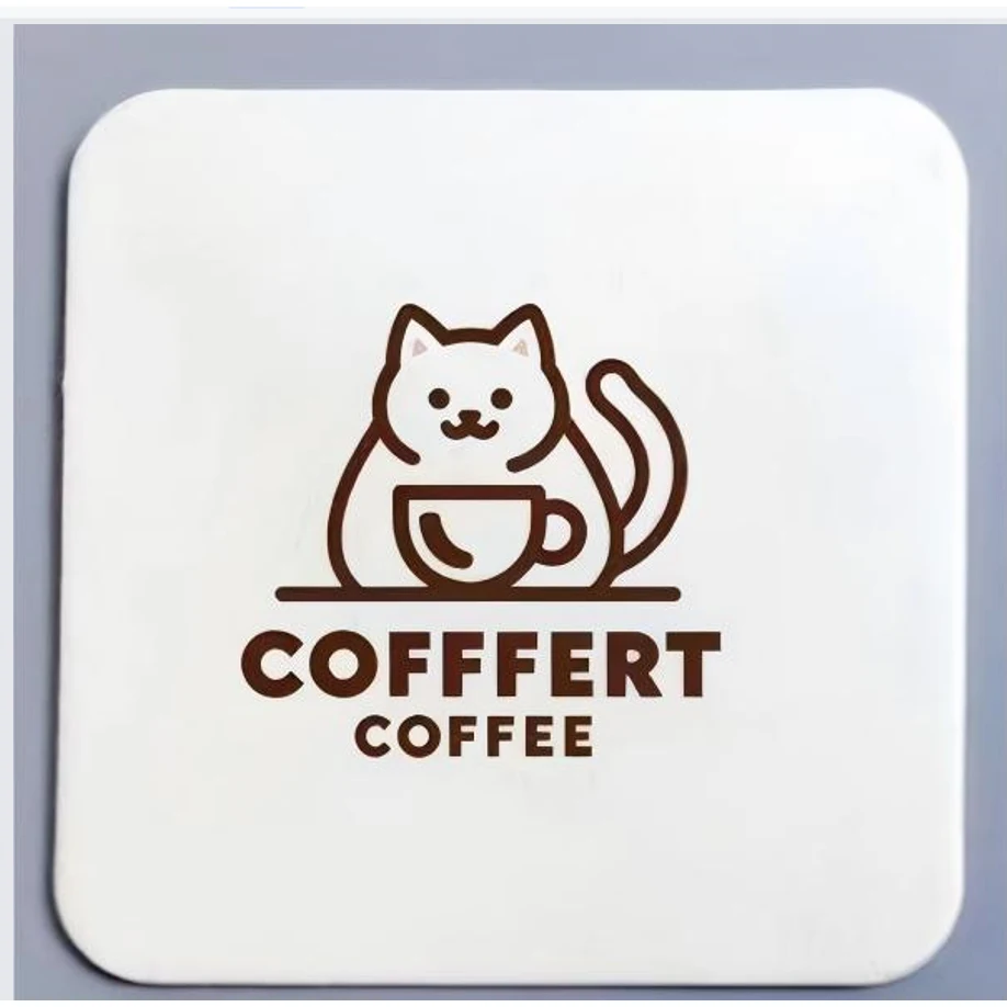 4" Square Absorbent Offset Paper Drink Coasters —43pt Thick 1