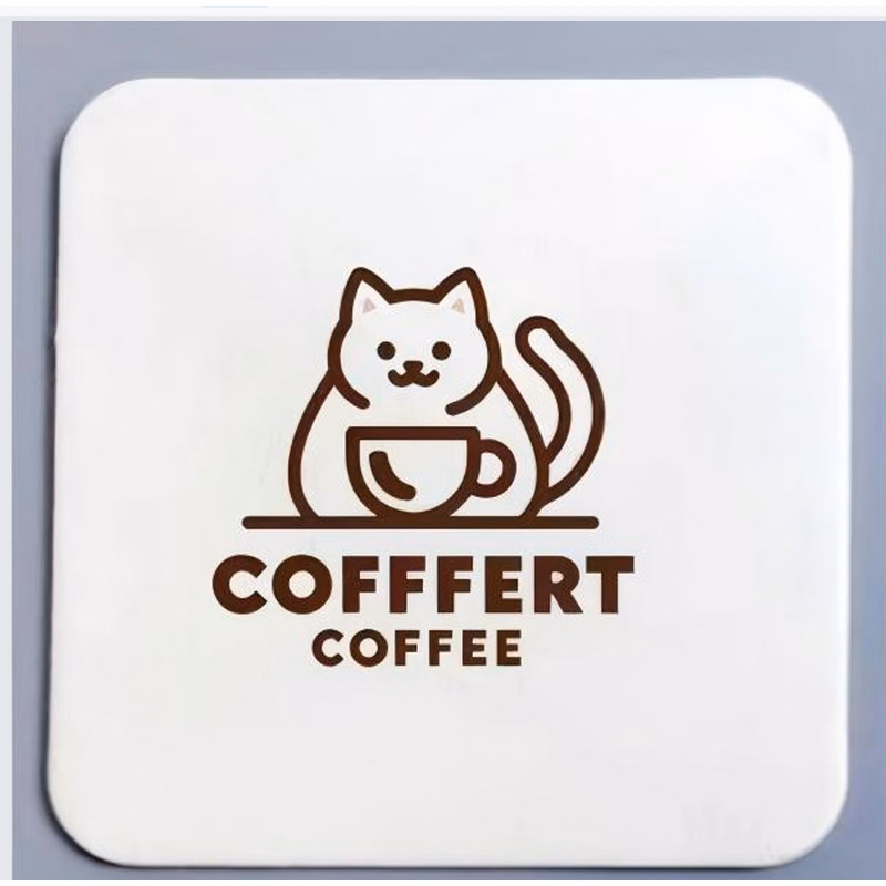 4" Square Absorbent Offset Paper Drink Coasters —43pt Thick