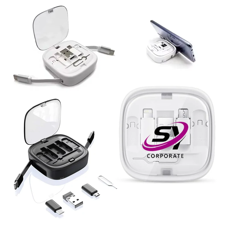 Custom 6-In-1 Retractable Charging Cord Organizer 1