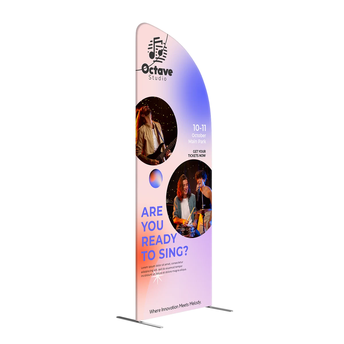 NEW MagLock Convex Fabric Display - 3'x8' 1