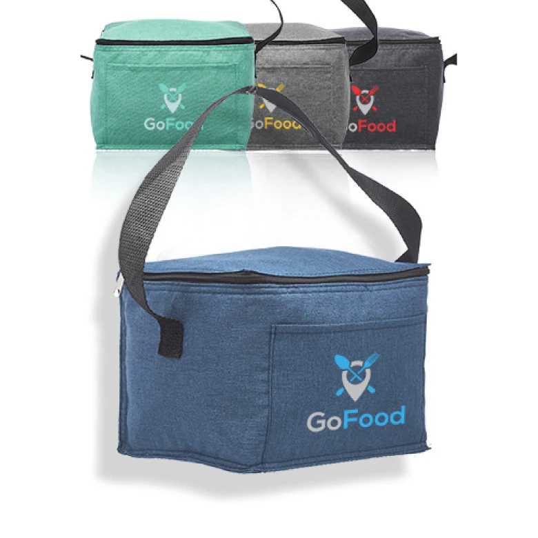 6 Pack Insulated Heathered Lunch Bag 1
