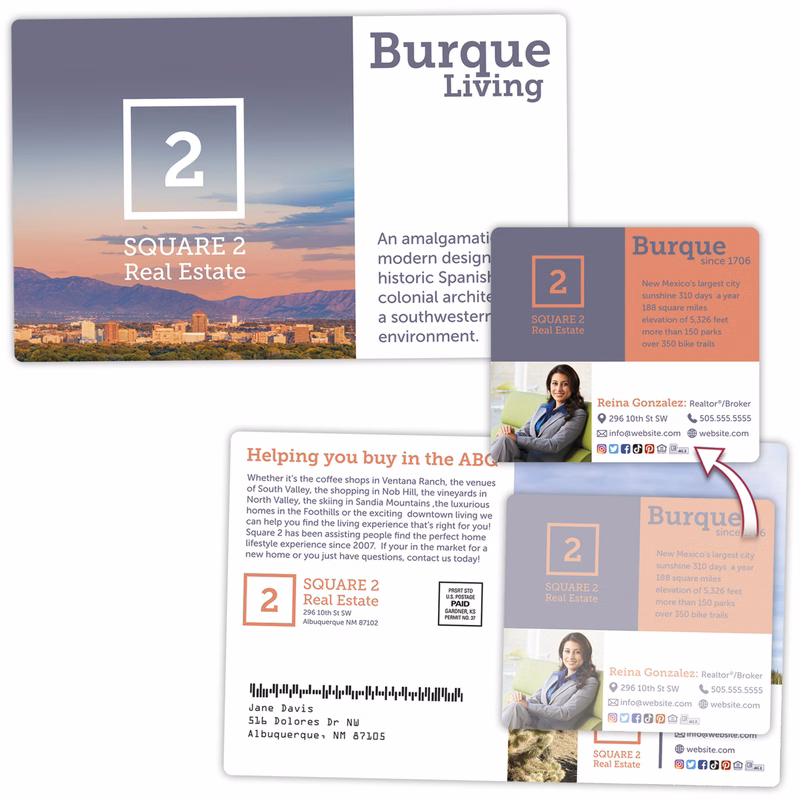 Magna-Peel UV-Coated (1S) Postcard (8.5x5.25; 10pt) with 3.5x4 Round Corner Magnet (20 mil)