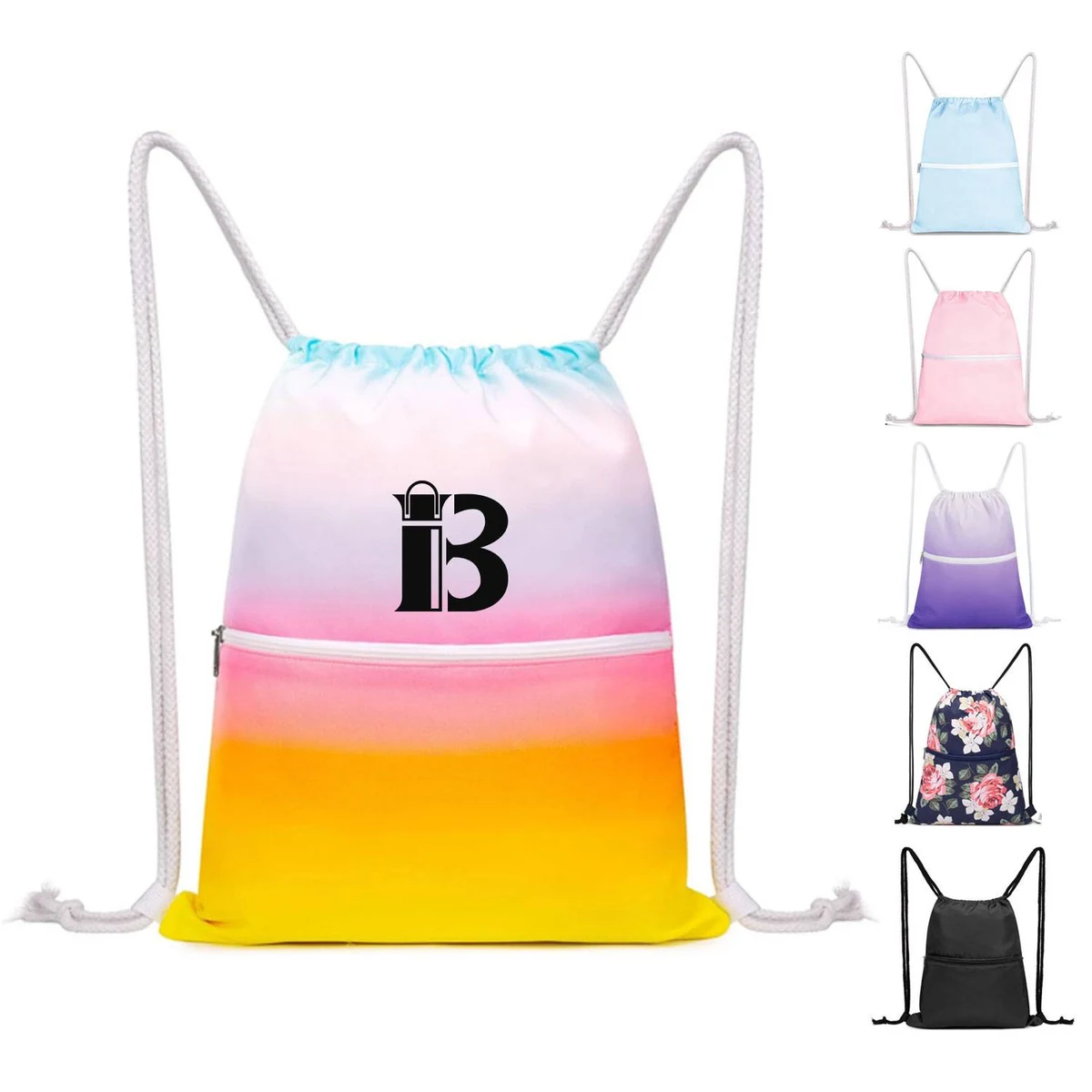 New waterproof drawstring backpack w/ dual shoulders 1