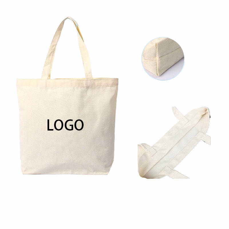 10 oz Cotton Canvas Boat Tote Bag (11 13/16" W x 13 3/4" H x 3" G)