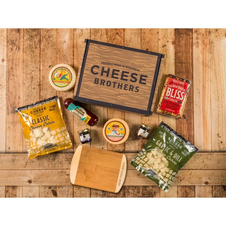 Cheese Bros. Taste of Wisconsin Gift Pack (Cheeses, Board +) 1