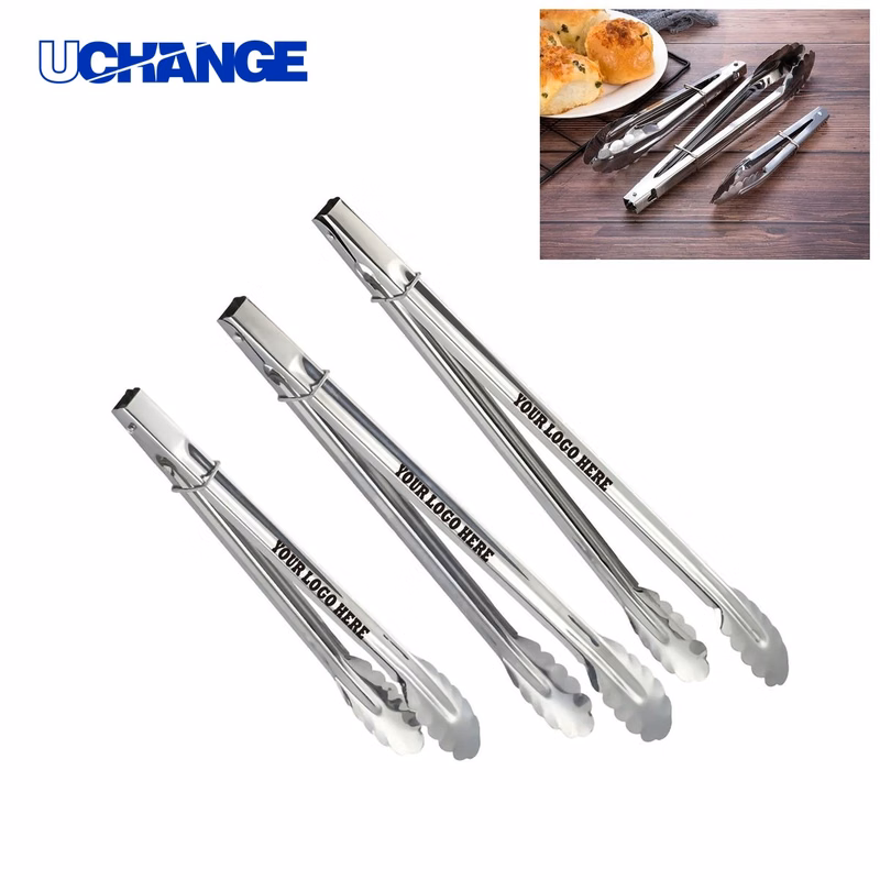 BBQ Grilling Stainless Steel Food Tong Tool for Cooking