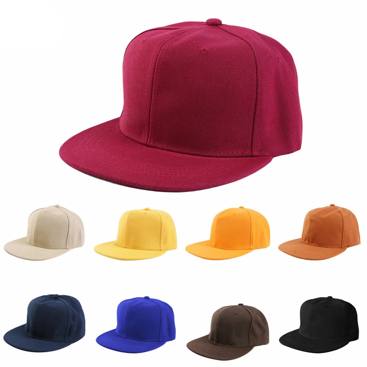 Embroidery Flat Bill Snap Back Cap 1