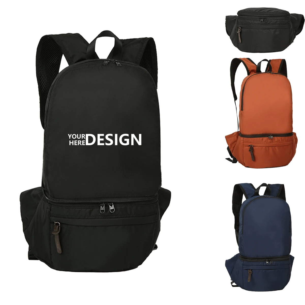 Lightweight Polyester Folding Backpack 1