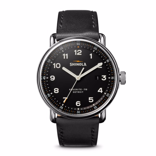 Shinola The Canfield Model C56 Leather Strap Watch