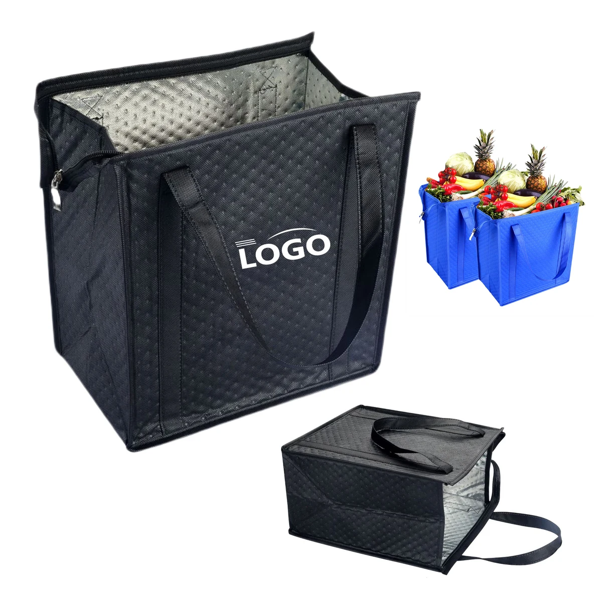 Large Reusable Grocery Shopping Food Pizza Cooler Bag 1