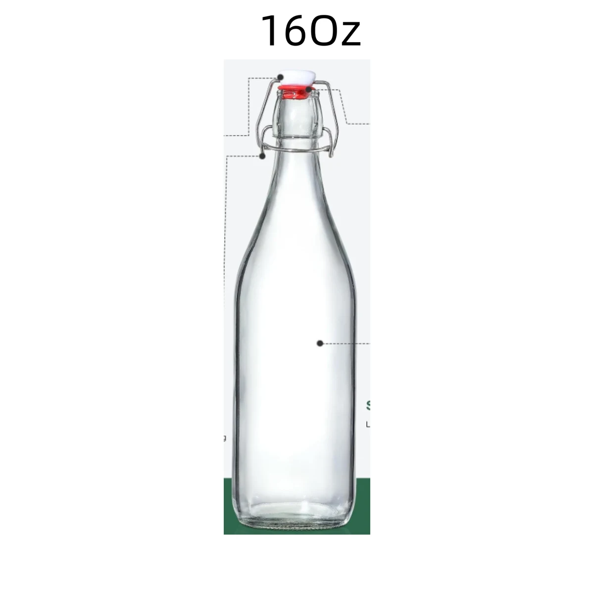 16Oz Swing Top Glass Bottles 1