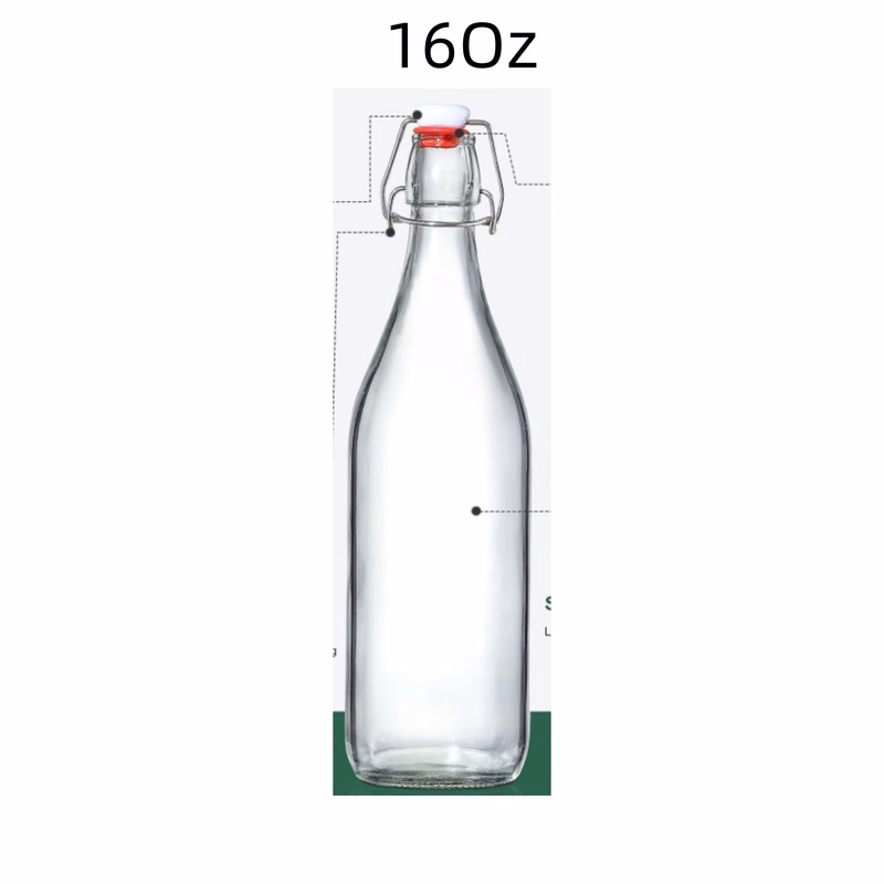 16Oz Swing Top Glass Bottles