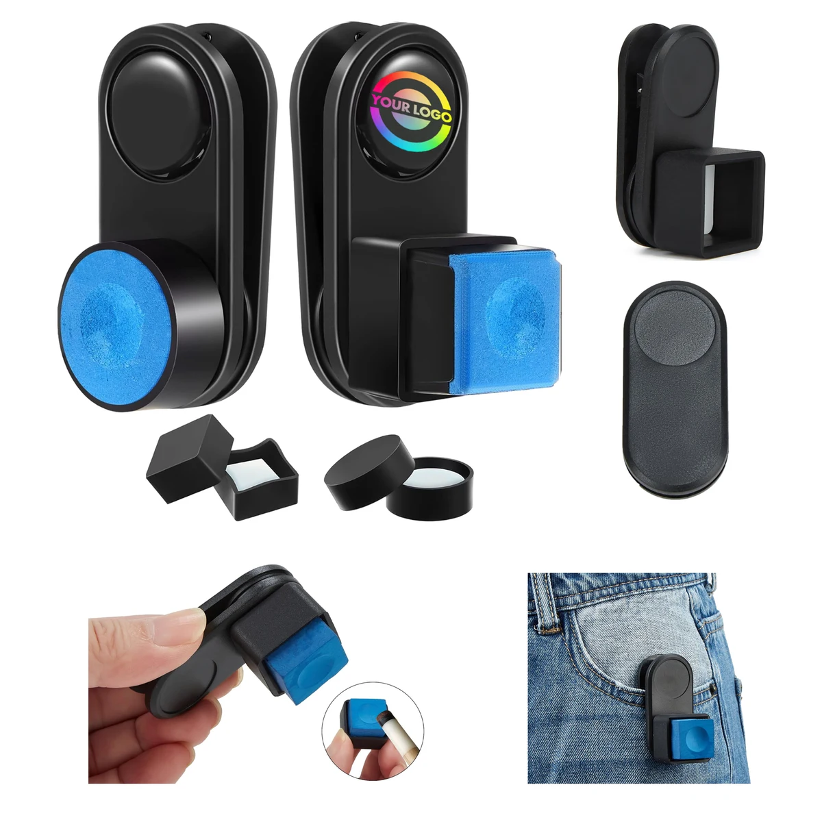 Full Color Multifunctional Billiard Chalk Holder MOQ 50 1