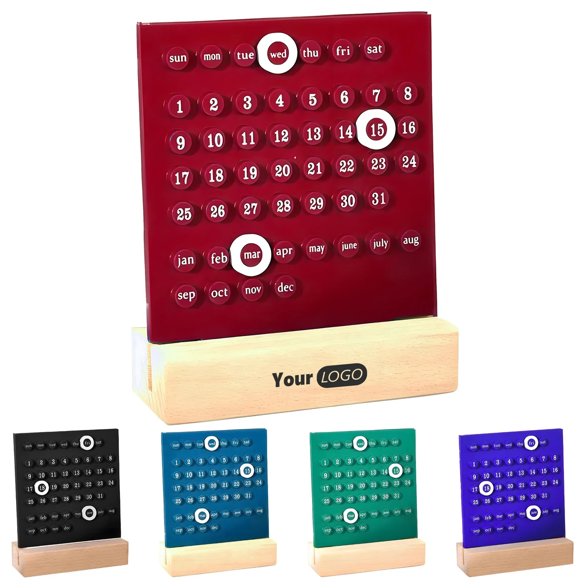 Acrylic Plastic Customizable Perpetual Calendar 1