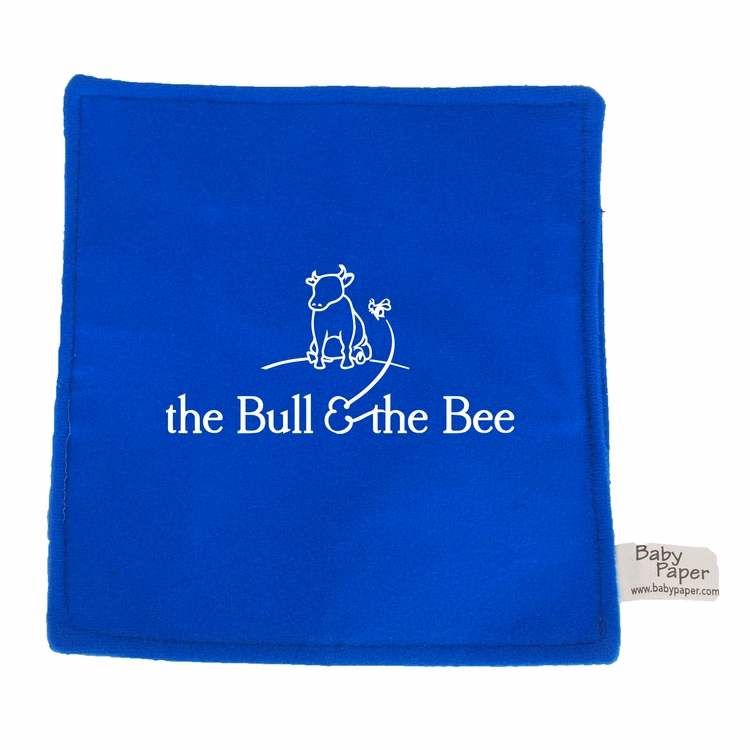 6" Blue Baby paper with one color imprint