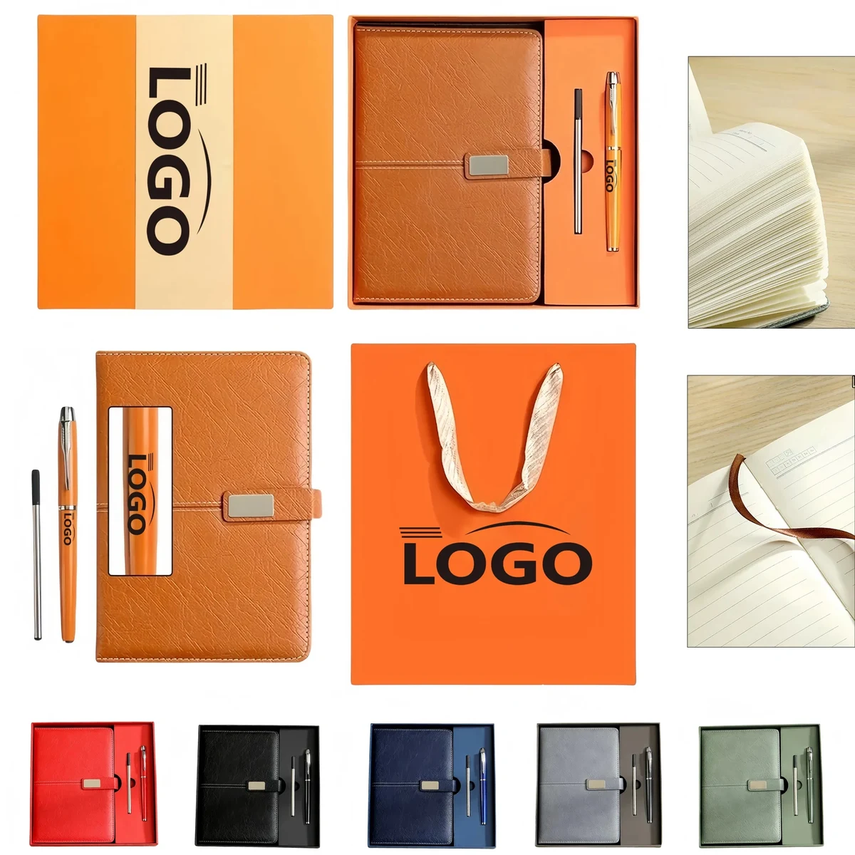 Executive Leather Notebook Gift Set With Pen 1
