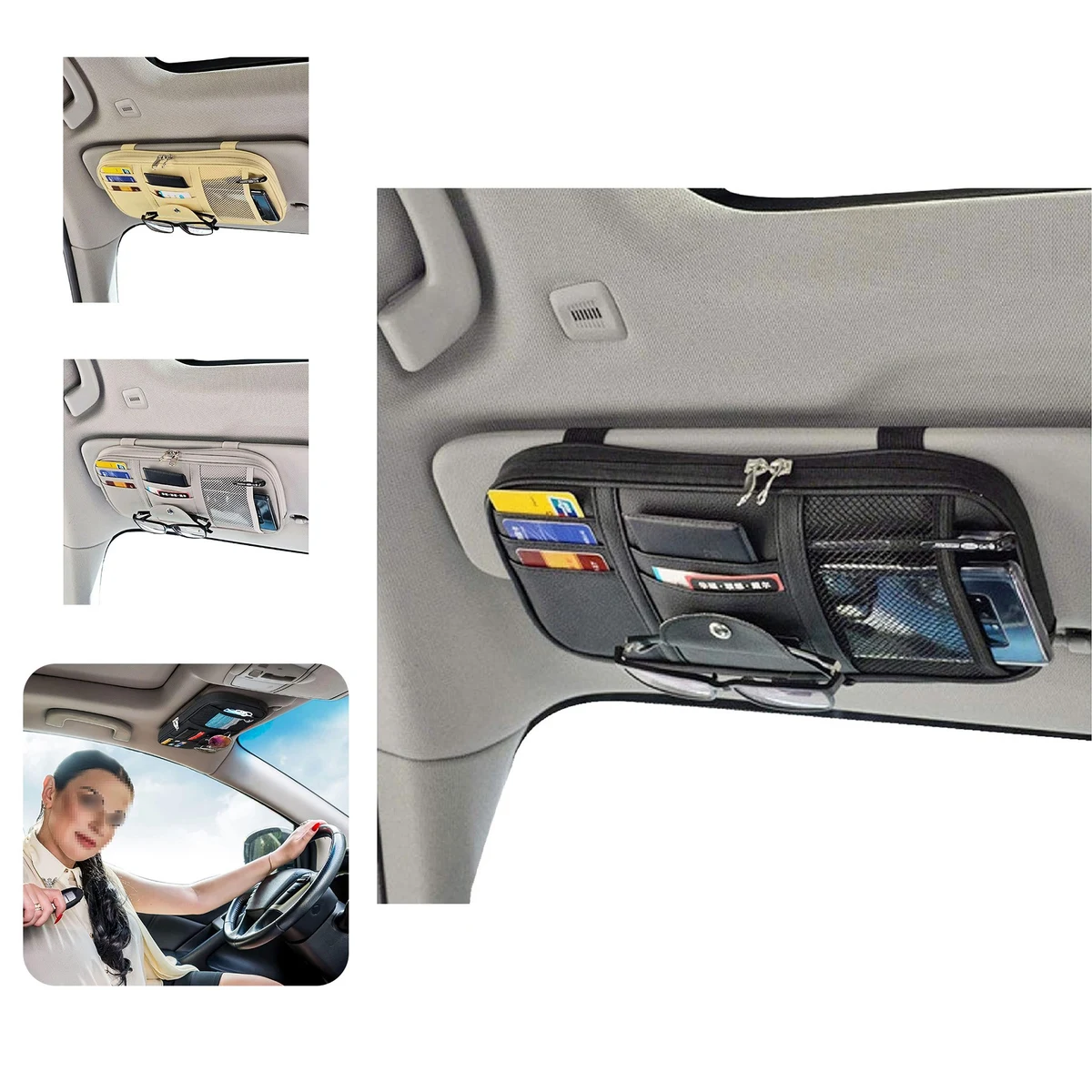 Car Visor Storage Pouch Holder 1