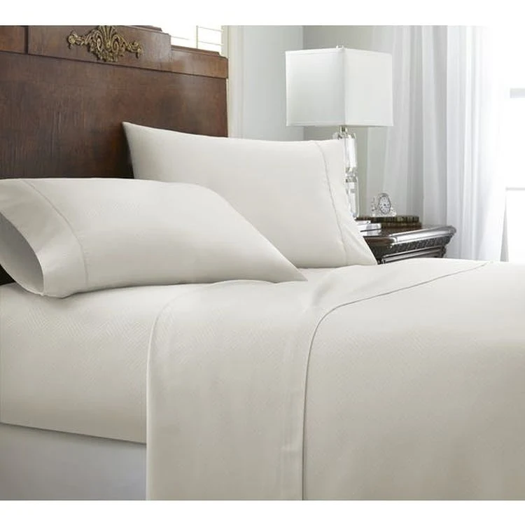 Embossed Sheet Sets - Ivory King Chevron Design 4 Set 1